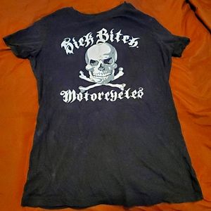 XL Next Level Black Women's Tshirt w/Skull